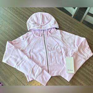 Lululemon Scuba Full Zip Cropped Hoodie NWT Sz 8 meadowsweet Pink